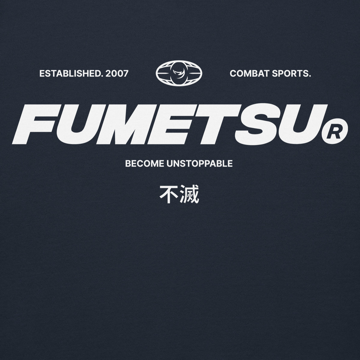Fumetsu Combat Core Hoodie Navy Logo