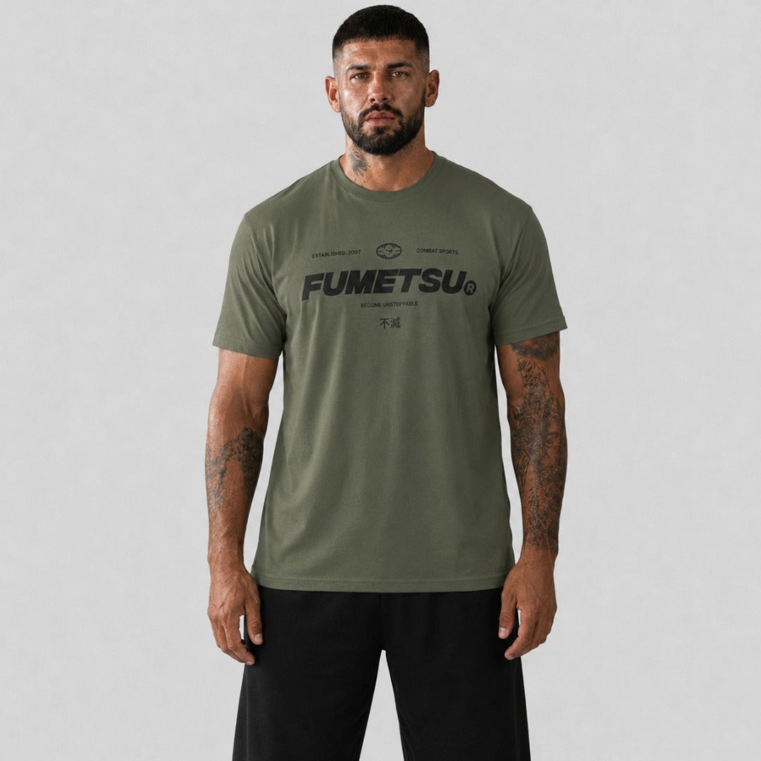 Fumetsu Combat Core T-Shirt Khaki Lifestyle 1