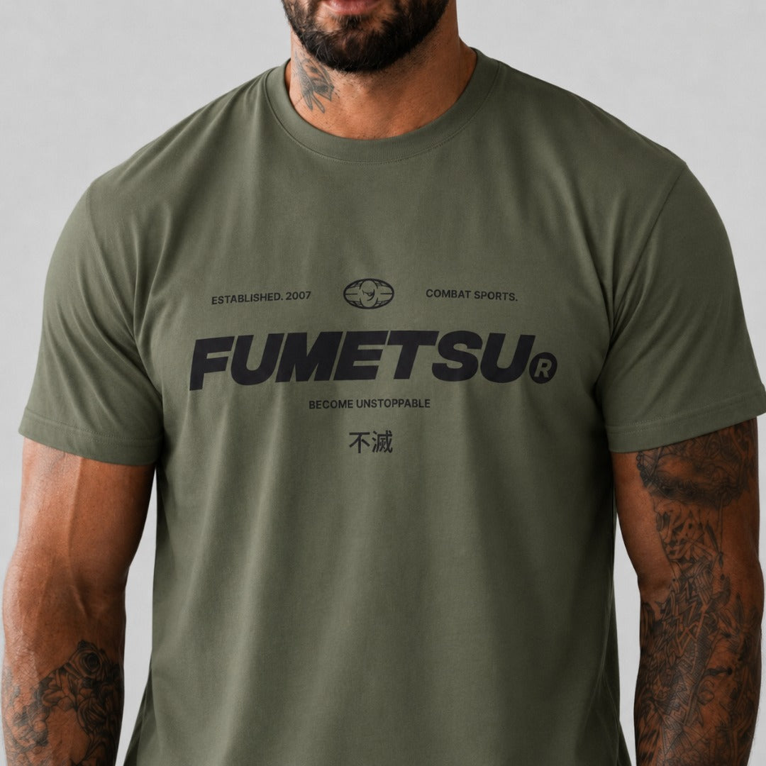 Fumetsu Combat Core T-Shirt Khaki Lifestyle 2