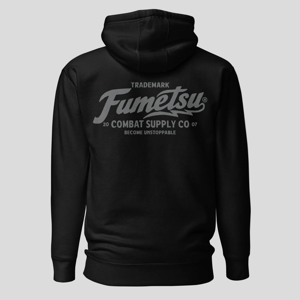 Fumetsu Combat Supply Co. Hoodie Black/Grey Back
