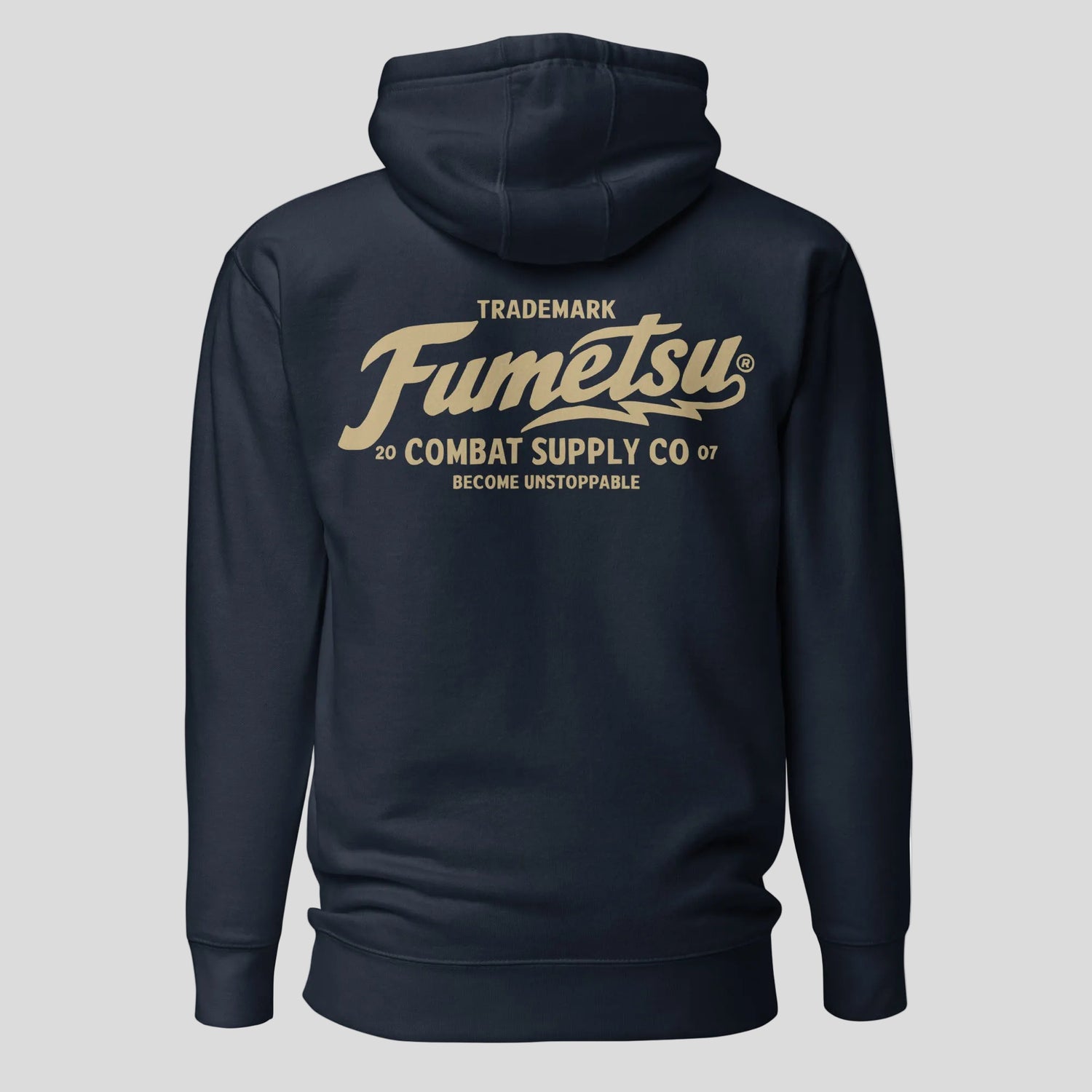Fumetsu Combat Supply Co. Hoodie Navy/Gold Back