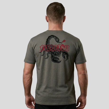 Fumetsu Inked - Scorpion T-Shirt Charcoal/Red Lifestyle 2