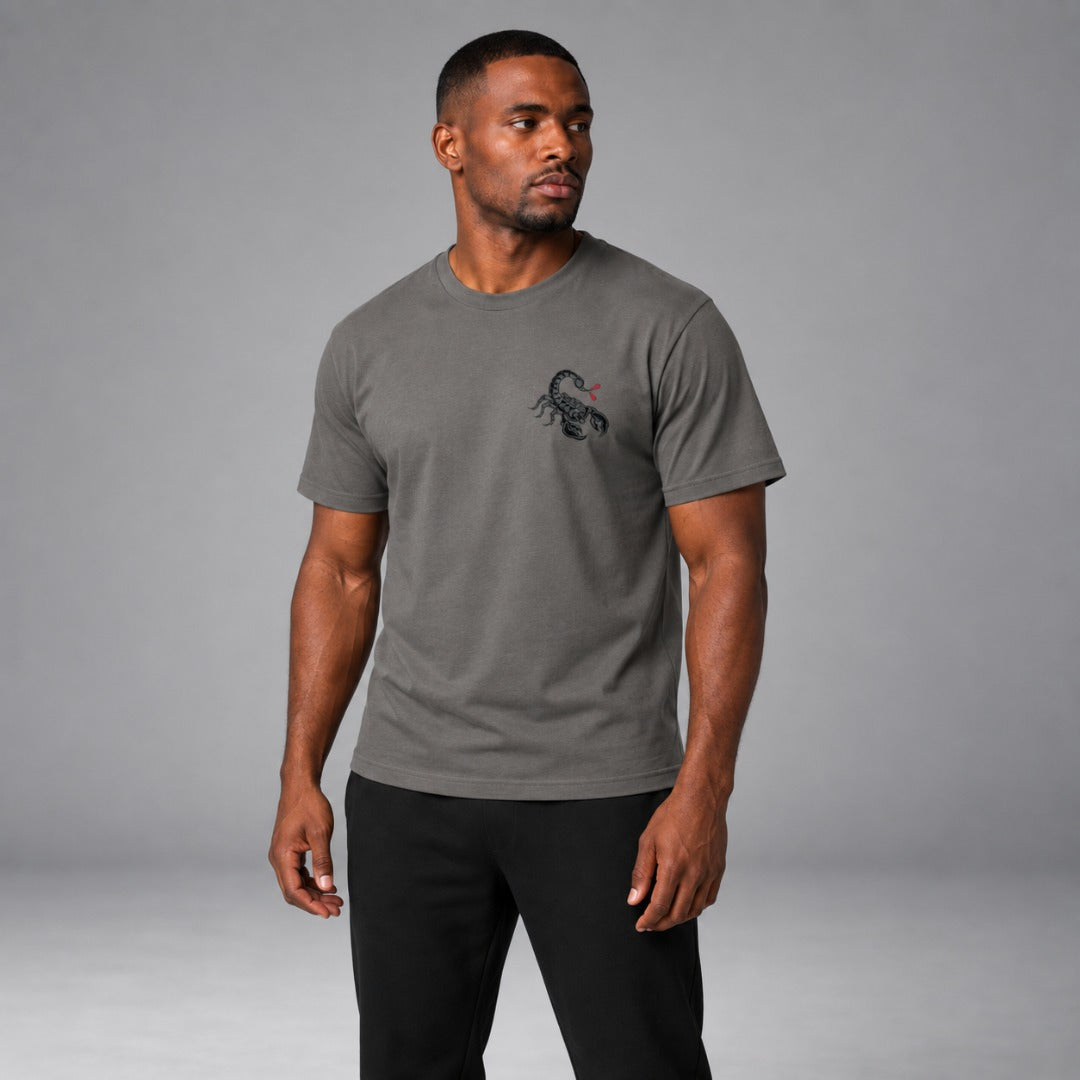 Fumetsu Inked - Scorpion T-Shirt Charcoal/Red Photoshoot 2