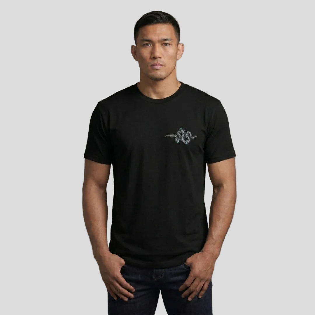 Fumetsu Inked Snake T-Shirt Black/Grey/Teal Lifestyle