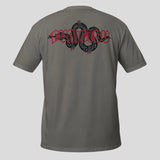 Fumetsu Inked - Snake T-Shirt Charcoal/Red Back