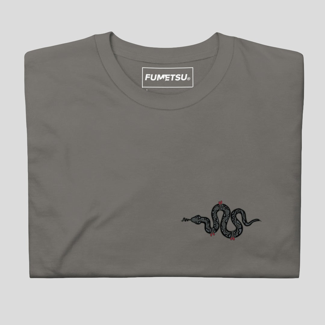 Fumetsu Inked - Snake T-Shirt Charcoal/Red Folded