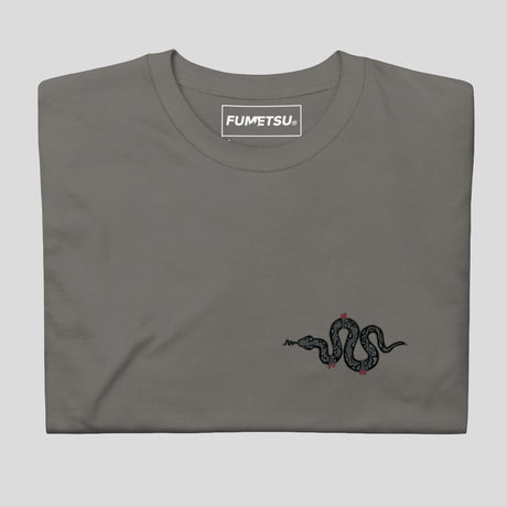 Fumetsu Inked - Snake T-Shirt Charcoal/Red Folded