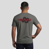 Fumetsu Inked - Snake T-Shirt Charcoal/Red Lifestyle