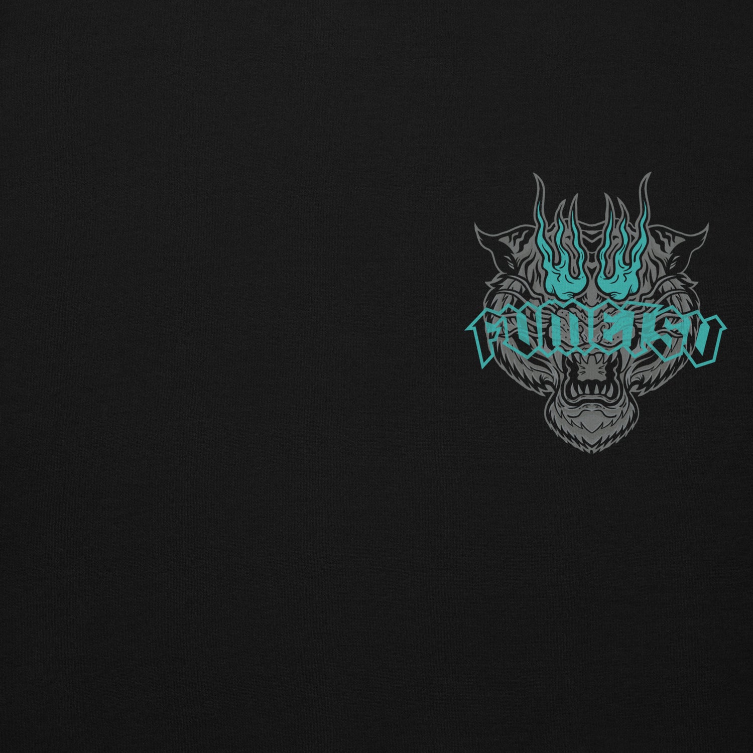 Fumetsu Inked - Tiger Hoodie Black/Teal Logo