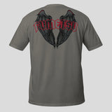 Fumetsu Inked - Wings T-Shirt Charcoal/Red Back