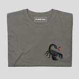 Fumetsu Inked Scorpion T-Shirt Charcoal/Red Folded