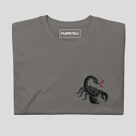 Fumetsu Inked Scorpion T-Shirt Charcoal/Red Folded
