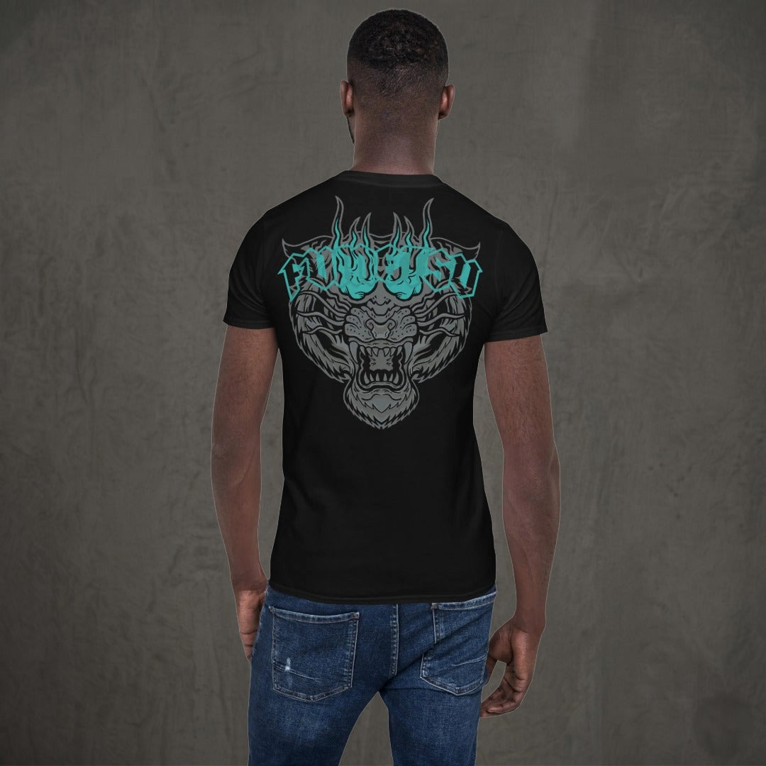 Fumetsu Inked Tiger T-Shirt Black/Grey/Teal New Lifestyle