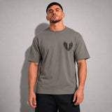 Fumetsu Inked Wings T-Shirt Charcoal/Red Lifestyle 1