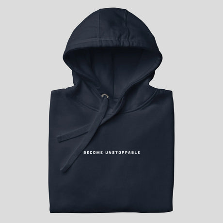 Fumetsu Mantra Hoodie Navy Folded