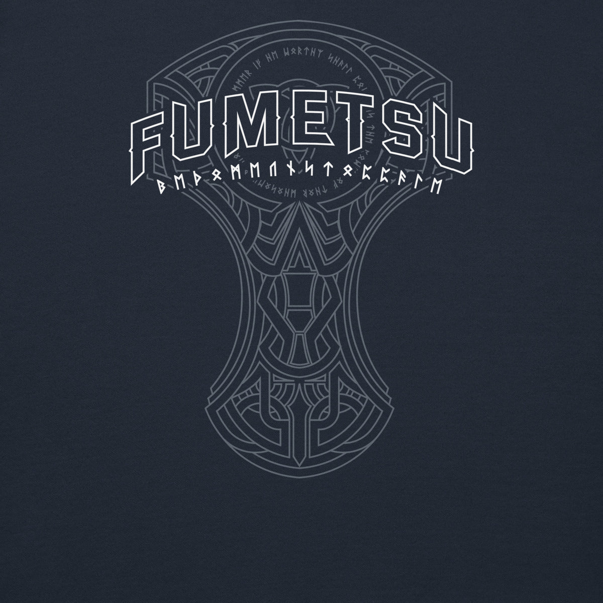 Fumetsu Mjolnir Hoodie Navy Logo