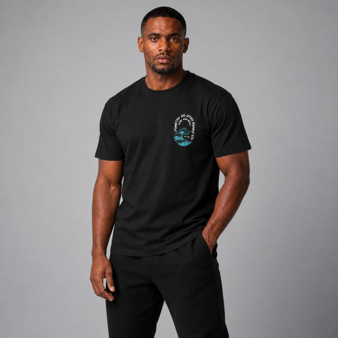 Fumetsu Surf and Roll T-Shirt Black 3