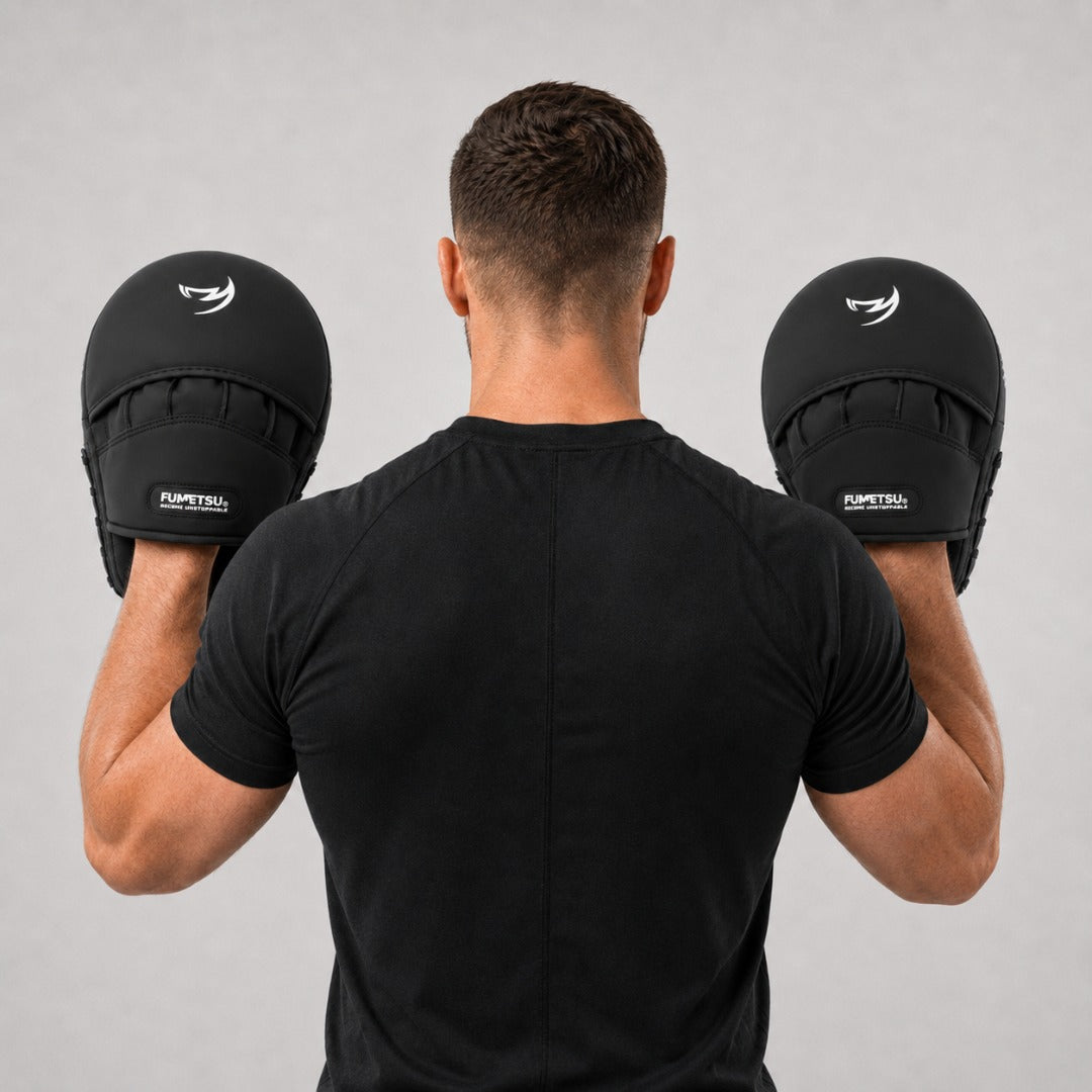 Fumetsu Ghost S3 Boxing Focus Mitts White/Black/Grey Lifestyle 4