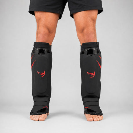 Fumetsu Ghost S3 MMA Shin Guards Black/Red Lifestyle 3