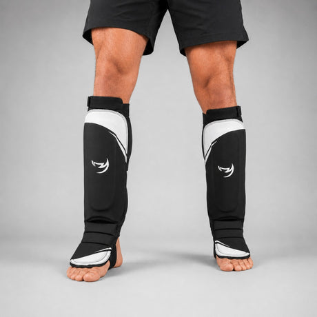 Fumetsu Ghost S3 MMA Shin Guards Black/White Lifestyle 2