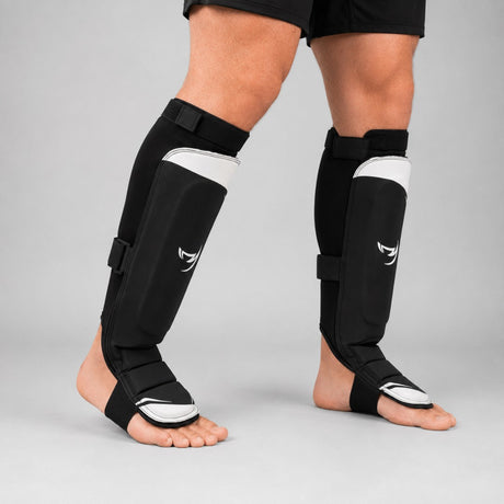Fumetsu Ghost S3 MMA Shin Guards Black/White Lifestyle 4