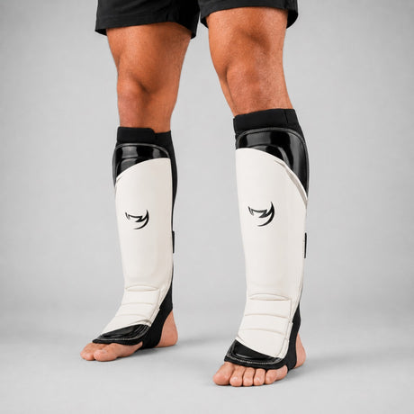 Fumetsu Ghost S3 MMA Shin Guards White/Black/Grey Lifestyle 1