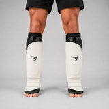 Fumetsu Ghost S3 MMA Shin Guards White/Black/Grey Lifestyle 4