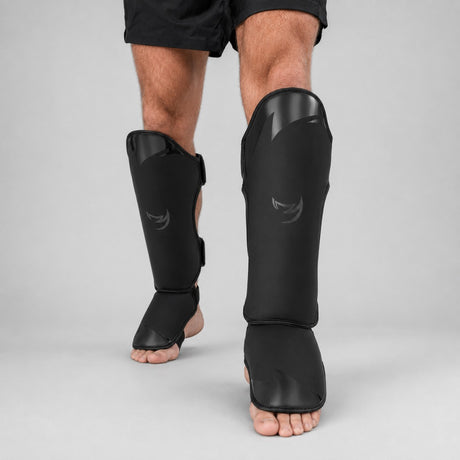 Fumetsu Ghost S3 Thai Shin Guards Black/Black Lifestyle 1