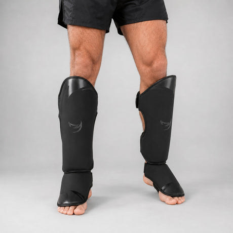 Fumetsu Ghost S3 Thai Shin Guards Black/Black Lifestyle 3