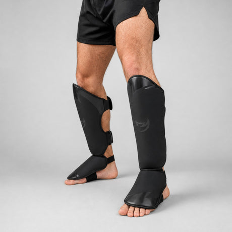 Fumetsu Ghost S3 Thai Shin Guards Black/Black Lifestyle 4