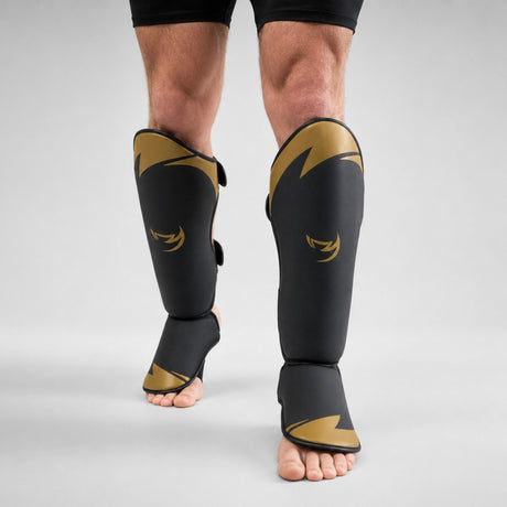Fumetsu Ghost S3 Thai Shin Guards Black/Gold Lifestyle 3