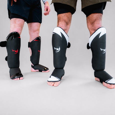 Fumetsu Ghost S3 Thai Shin Guards Black/Red Lifestyle 4