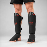Fumetsu Ghost S3 Thai Shin Guards Black/Red Lifestyle 5