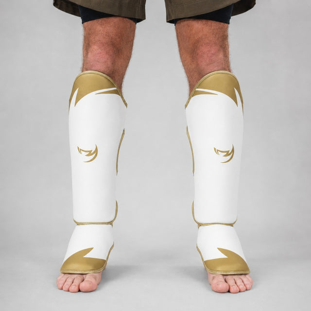 Fumetsu Ghost S3 Thai Shin Guards White/Gold Lifestyle 1