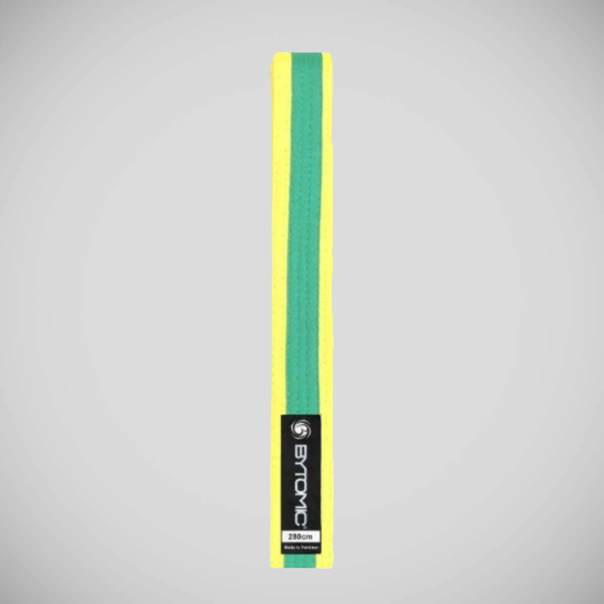 Yellow/Green Bytomic 100% Cotton Coloured Stripe Martial Arts Belt
