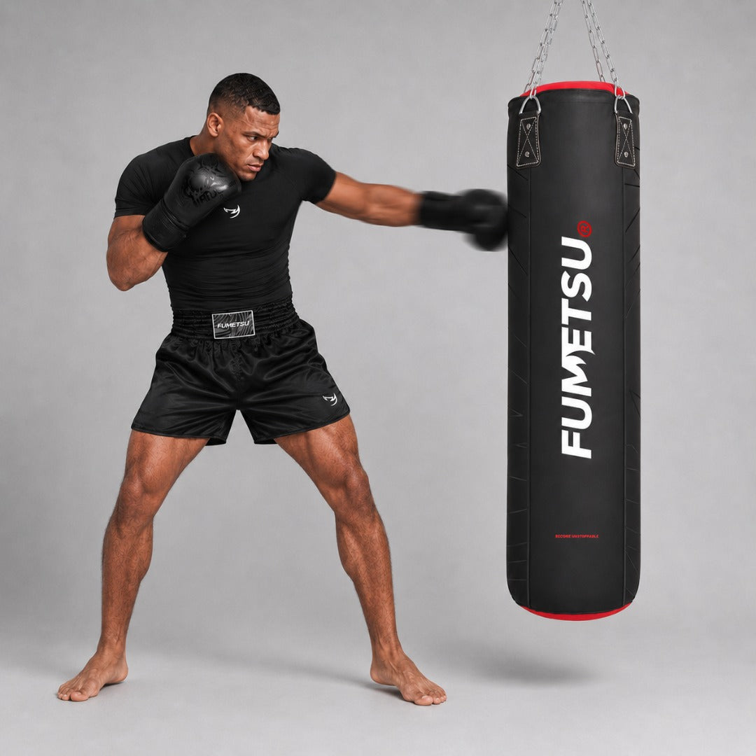 Fumetsu Icon 4ft Punch Bag Black/Red/White Photoshoot 2