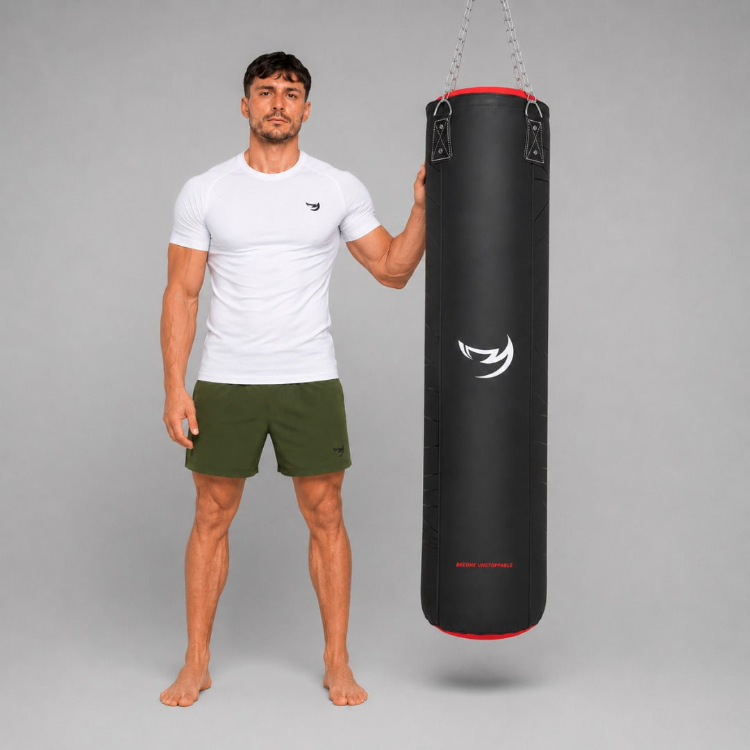 Fumetsu Icon 5ft Punch Bag Black/Red/White Photoshoot 4