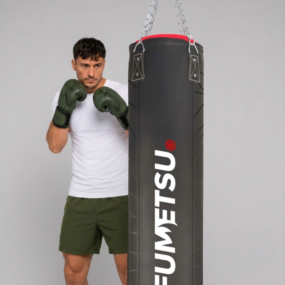 Fumetsu Icon 5ft Punch Bag Black/Red/White Photoshoot 6