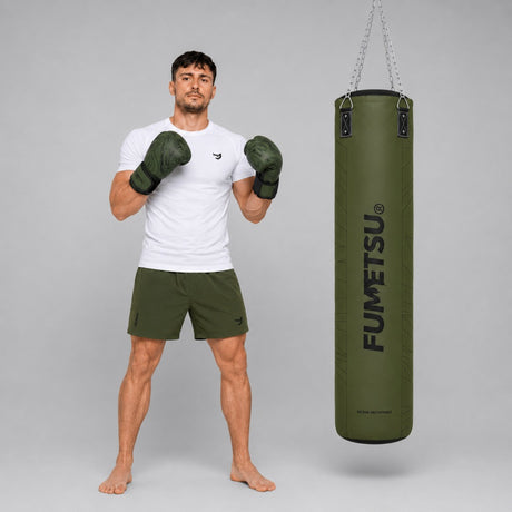 Fumetsu Icon 5ft Punch Bag Khaki Photoshoot 1
