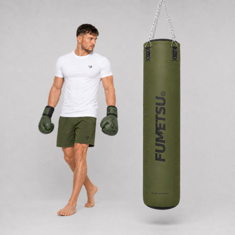 Fumetsu Icon 5ft Punch Bag Khaki Photoshoot 4