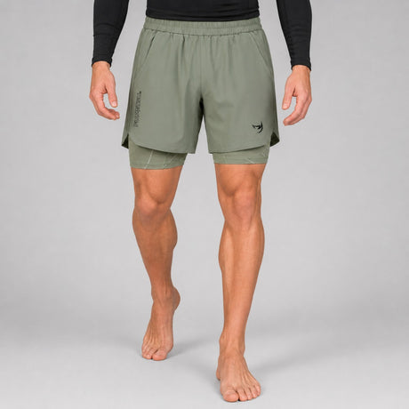 Icon Dual Layer Training Shorts Sand Lifestyle 2