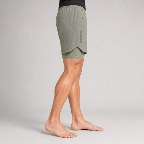 Icon Dual Layer Training Shorts Sand Lifestyle 5