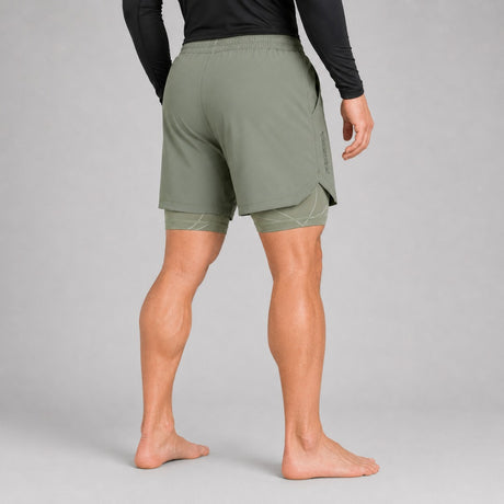 Icon Dual Layer Training Shorts Sand Lifestyle 6