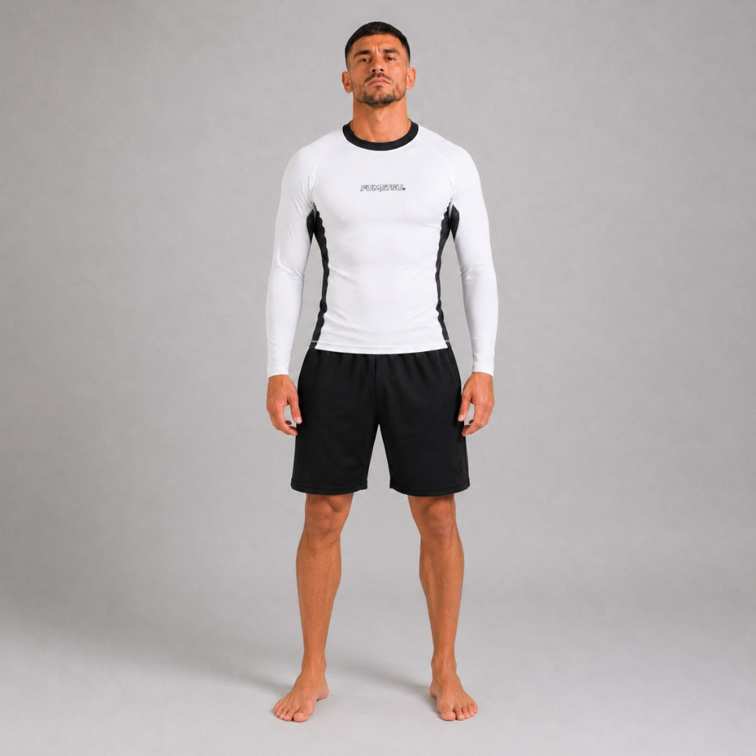 Fumetsu Icon Long Sleeve Rash Guard White/Black