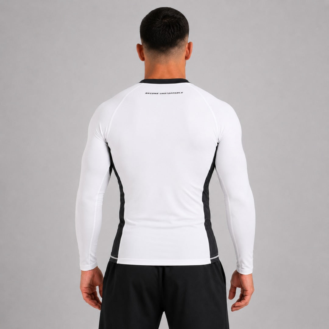 Fumetsu Icon Long Sleeve Rash Guard White/Black