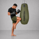 Fumetsu Icon Tear Drop Punch Bag Khaki Photoshoot 1