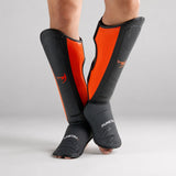 Fumetsu Icon Thai Shin Guards Black/Orange Lifestyle 3