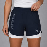 Navy/White Fumetsu Icon Womens Dual Layer Fight Shorts