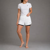 White/Black Fumetsu Icon Womens Dual Layer Fight Shorts