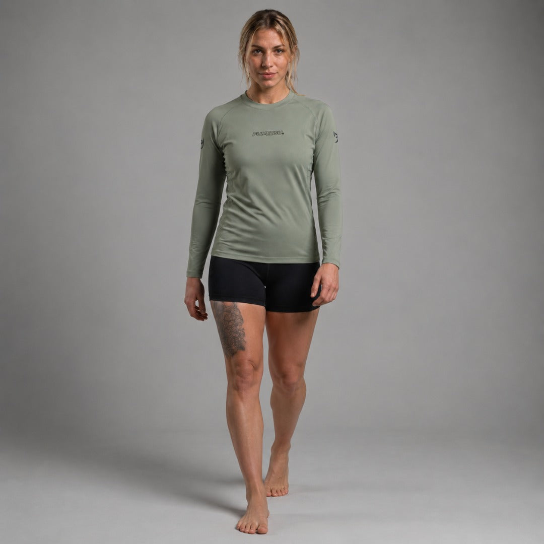Fumetsu Icon Womens Long Sleeve Rash Guard Sand